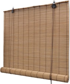 vidaXL Jaluzea tip rulou, maro, 80 x 220 cm, bambus