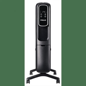 Radiator electric Finlux FR-2477, 2400W, 25 m², 2 trepte, Wi-Fi, Telecomanda, Protectie impotriva rasturnarii si copii, Negru