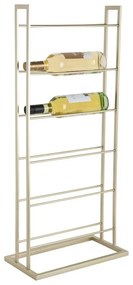 Raft pentru sticle de vin auriu din metal număr de sticle 5 38x84,5x20 cm Single Floor – PT LIVING