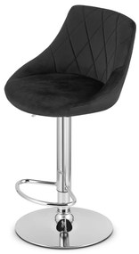 Scaun de bar negru VELVET KAST