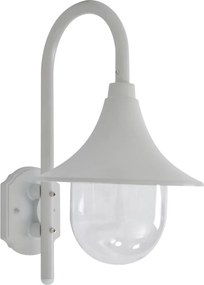 vidaXL Lampă de perete de grădină E27, alb, 42 cm, aluminiu