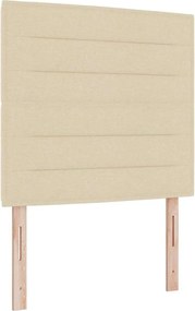 vidaXL Tăblie cap Crem 80 cm țesătură