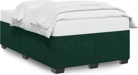 vidaXL Cadru de pat fără saltea, verde închis, 120x200 cm, catifea