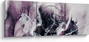 Tablou - Marmură violet N⁰2 (cu ceas) (90x30 cm)