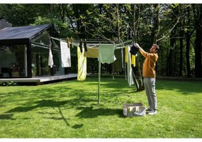 Brabantia TopSpinner spațiu în aer liber 90300260, 40 m, țepușă de metal pentru săpat, rezistent la coroziune, Inox