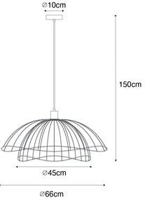 Lampă suspendată de design bronz 45 cm - Pua