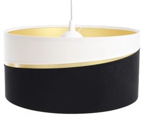 Lustră pe cablu SWING 1xE27/60W/230V negru/alb/auriu