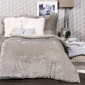 Lenjerie de pat 1 pers. 4Home, microflanel gri, 160 x 200 cm, 70 x 80 cm
