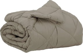 vidaXL Duvet complet pe tot parcursul anului Gri deschis 155 x 220 cm