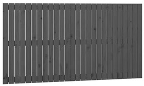 824910 vidaXL Tăblie de pat pentru perete, gri, 166x3x90 cm, lemn masiv pin