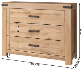 Comoda MORATIZ 3S, dob wotan