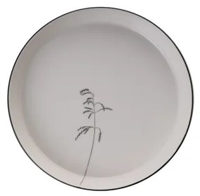 Set de veselă 27 piese din porțelan, alb/negru