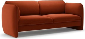Canapea cărămizie cu tapițerie din catifea 204 cm Georgia – Micadoni