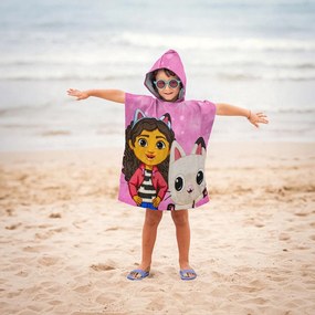 Gabby&#039;s Dollhouse poncho prosop de plajă 50x115 cm