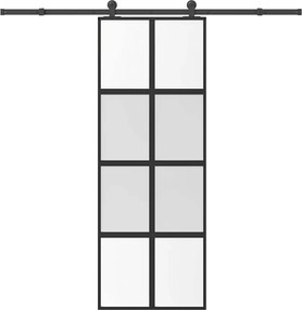 vidaXL Ușă glisantă cu set de feronerie sticlă temperată și aluminiu