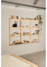 Bibliotecă de perete în culoare naturală din lemn de pin 192x127 cm Groove – Karup Design