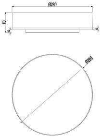 Plafonieră LED pentru baie Top Light BOXTER LED/24W/230V IP54 d. 28 cm