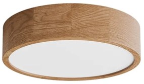 Plafonieră pentru baie cu senzor CLEO, 3xE27/24W/230V, Ø 37,5 cm, IP54, stejar