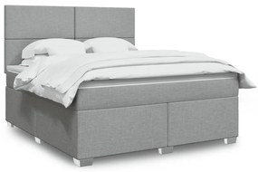 vidaXL Pat continental, gri deschis, 180x200 cm, material textil