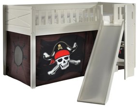 Set SCOTT este format din Pat copiiul de dormit înalt cu tobogan și perdeaua de joacă CARIBIAN PIRATES.