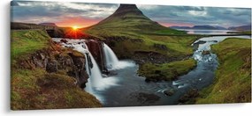 Tablou - Kirkjufell la apus (120x50 cm)