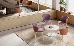 Kicca lemn masiv Plus – Scaun cu 4 picioare din lemn de artar complet tapitat
