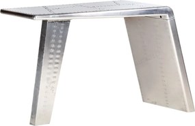 vidaXL Birou, design aeronavă, argintiu, 112 x 50 x 76 cm, metal