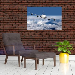 Tablou - Avion în nori (90x60 cm)