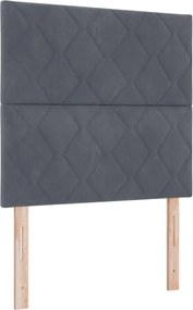 vidaXL Tăblie cap Gri închis 90 cm Catifea