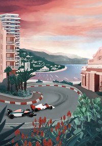 Ilustrație Monaco Circuit, Goed Blauw