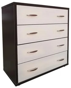 Comoda Torino cu sertare Wenge / Brad, 85 x 89 x 42 cm