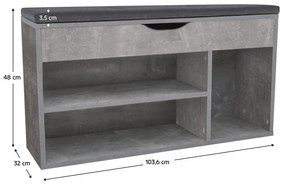 Pantofar (dulap pantofi) Filesas (beton + negru) . 1116341