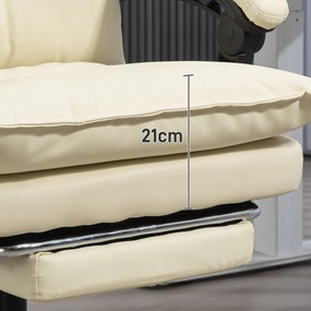 Vinsetto Fotoliu Birou Negru – Rabatabil, Suport Picioare &amp; Ergonomic | Aosom Romania