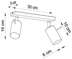 Plafonieră spot RING 2xGU10/40W/230V