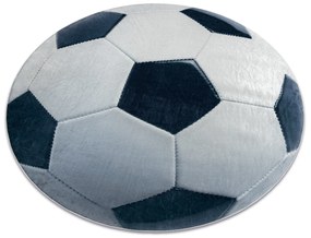 BAMBINO 38540 cerc covor lavabil - Fotbal pentru copii anti-alunecare - negru / alb