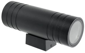 Aplică de exterior 2xGU10/35W/230V IP54 negru rotund