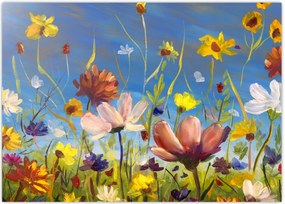 Tablou cu luncă înflorită (70x50 cm)