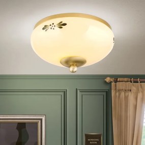 Plafonieră Orion DL 7-672 LANDHAUS 1xE27/60W/230V d. 21 cm alamă/bej