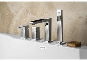 Sapho Baterie pentru cadă TURSI, montaj pe 4 găuri, crom lucios