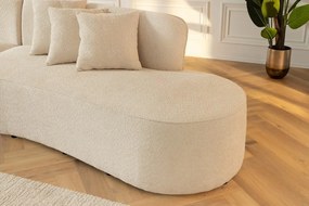 Canapea semicirculara XXL, Tesatura Boucle, Bej, ATELIER L 330cm, A-46548 VC