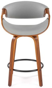 Scaun de bar Scarlet, gri / nuc