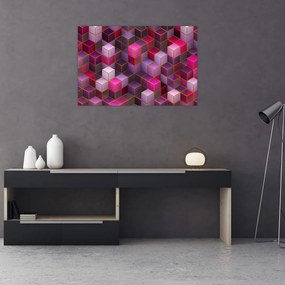 Tablou - Cuburi violet (90x60 cm)