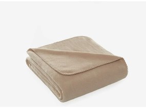 Pătură bej din polar, fleece 130x170 cm Brighton – Mijolnir