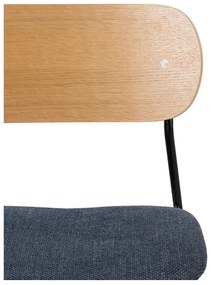 Scaune de dining albastre/în culoare naturală 4 buc. Moe – Ixia