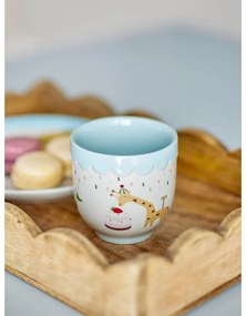 Cană pentru copii albastră/crem din gresie 150 ml Celebrate – Bloomingville Mini