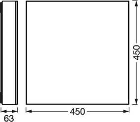 Osram - Plafonieră LED reglabilă SMART+ FRAMELESS LED/24,5W/230V 45x45 cm Wi-Fi