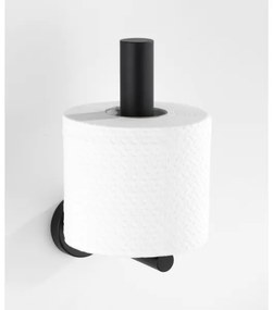 WENKO 24262100 - Suport pentru hârtie igienică BOSIO BLACK, 8 x 18 cm, inox/argintiu