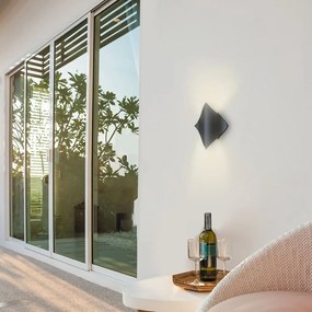 Aplica LED pentru iluminat exterior moderna Navia negru 8130 RX