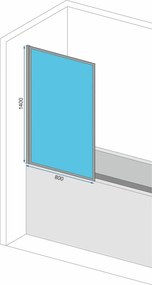 Paravan de baie Rea Elegant cupru periat 80