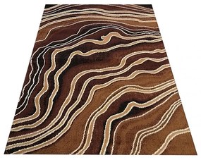 Covor maro modern cu motiv abstract Lăţime: 80 cm | Lungime: 150 cm